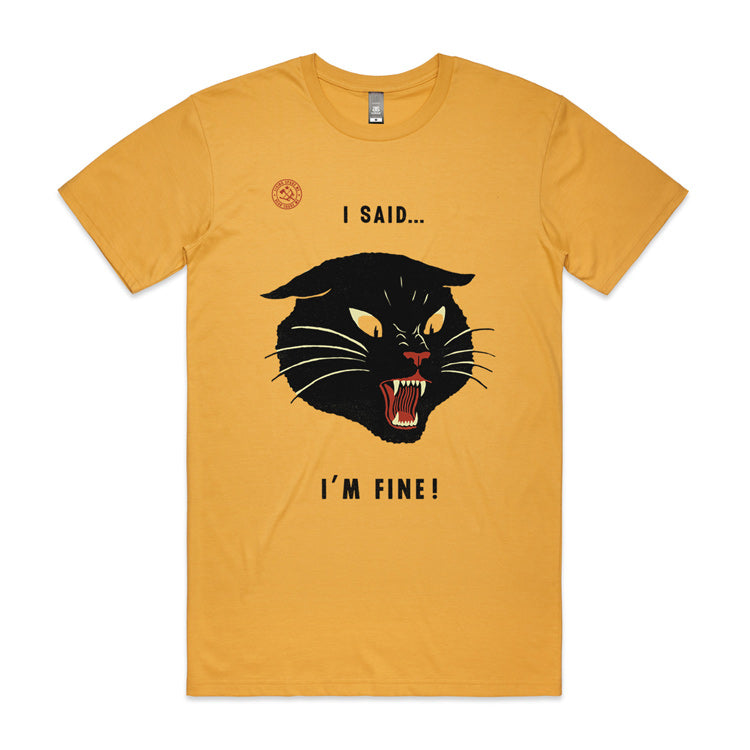 I'm Fine T Shirt - Mustard RZA