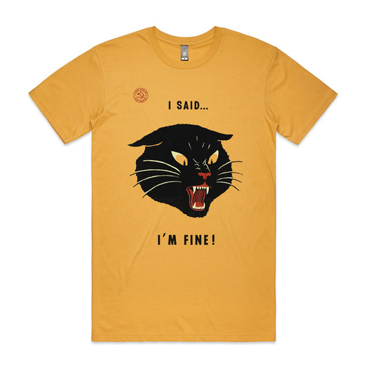 I'm Fine T Shirt - Mustard RZA