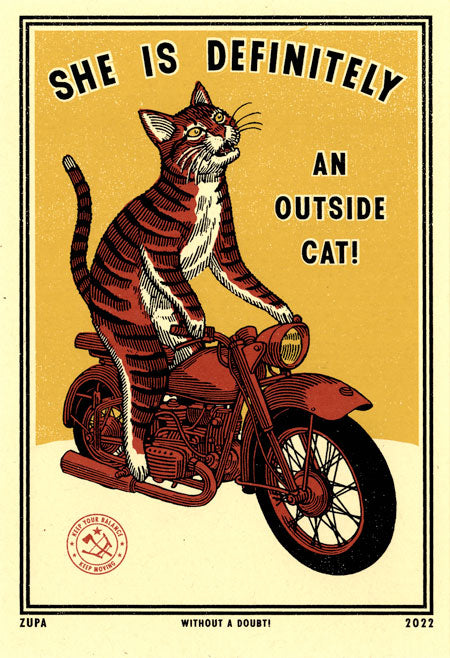 Outside Cat 5.5"x8" Print RZA