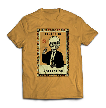 Excess in Moderation T Shirt - Mustard RZA